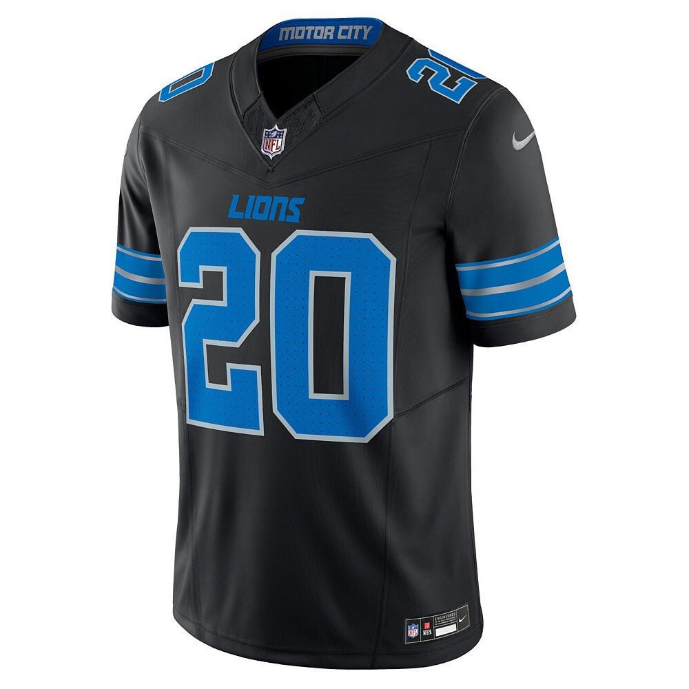 Мужские кроссовки Nike Barry Sanders Black Detroit Lions 2nd Alternate Vapor F. Ограниченный Джерси, цвет Lns Black — фото 3