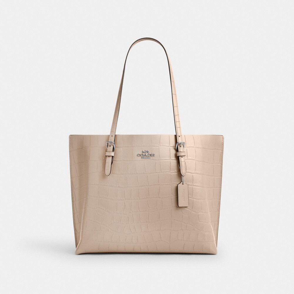 

Сумка-тоут Mollie COACH, цвет silver/stone, Серебристый, Сумка-тоут Mollie COACH, цвет silver/stone