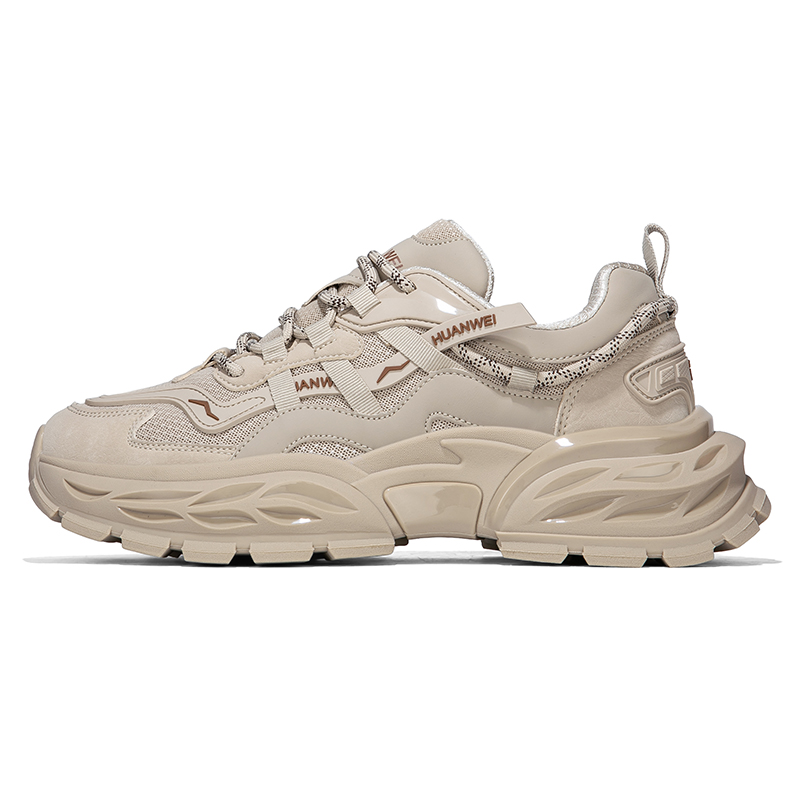 

Huanwei Влагопоглощающие амортизирующие низкие массивные кроссовки мужские песочные, цвет Sand