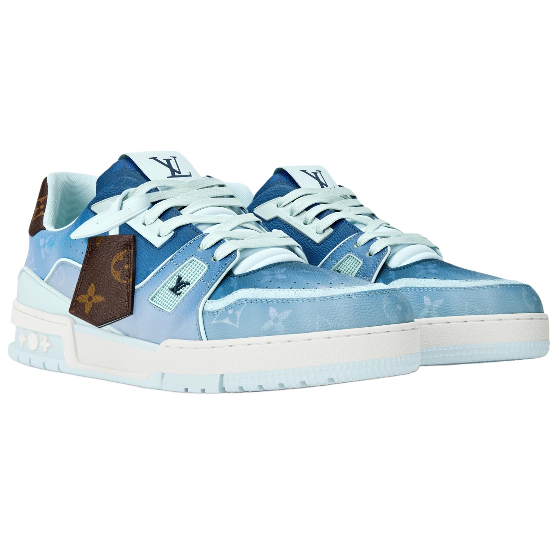 LOUIS VUITTON Кроссовки низкие Skateboard Shoes Unisex Sea Blue — фото 3