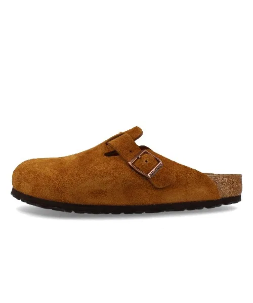 Унисекс сандалии из замши Birkenstock Boston коричневые — фото 4