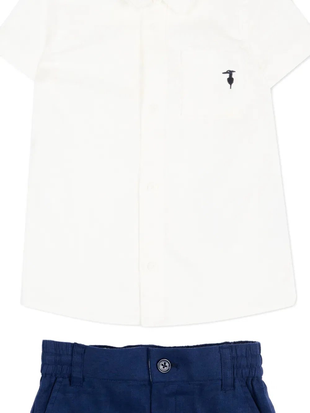 Детская одежда с логотипом (комплект из двух предметов) Trussardi Junior, белый — фото 3