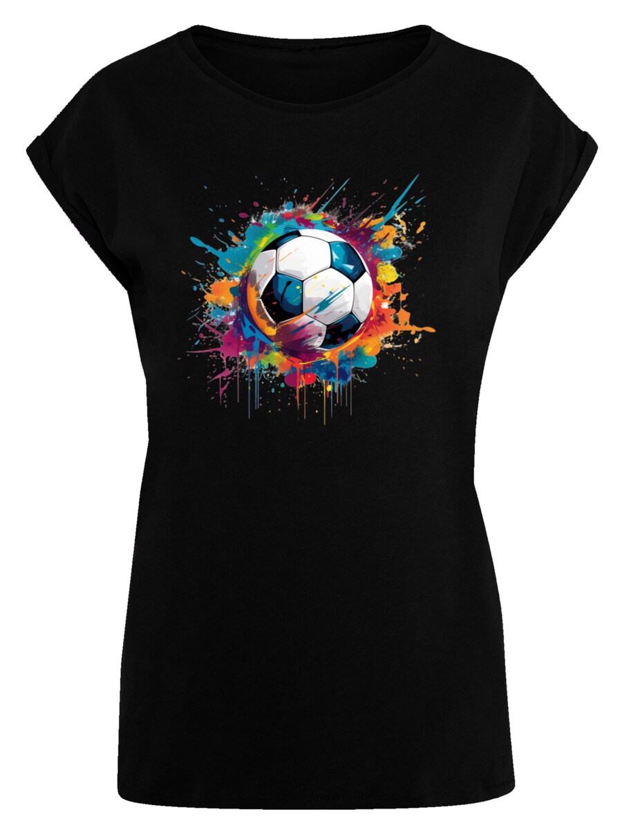 

Рубашка F4NT4STIC Bunte Fußball Grafik, черный