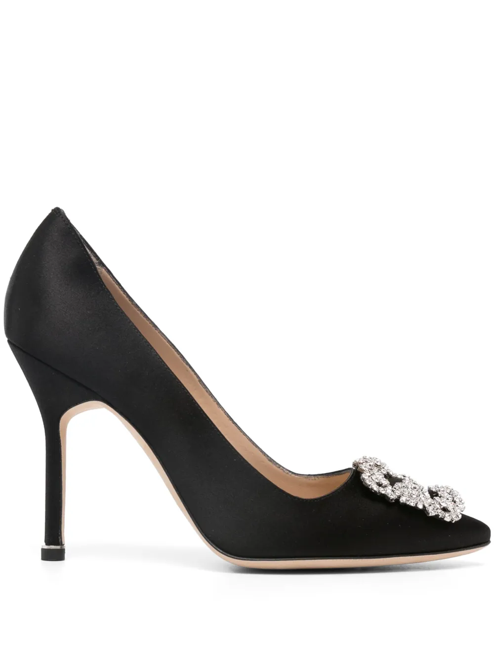 Туфли-лодочки Hangisi 110 с кристаллами Manolo Blahnik, черный