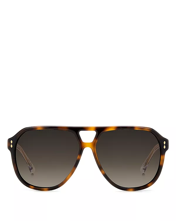 Солнцезащитные очки «пилот», 60 мм Isabel Marant, коричневый — фото 2