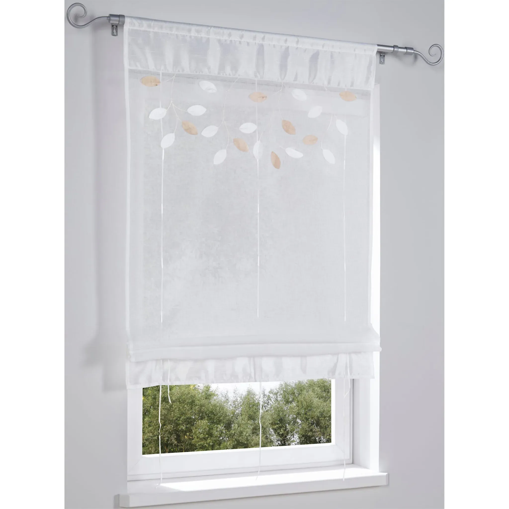 

Heine Home Римская штора со сквозным стержнем, цвет offwhite-taupe