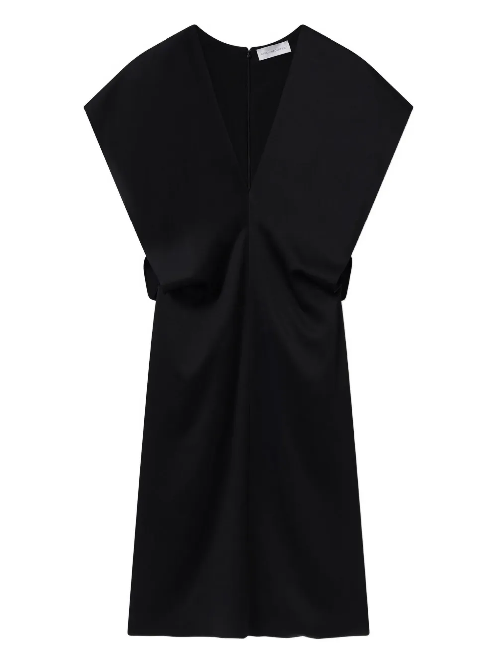 

Платье миди с короткими рукавами и V-образным вырезом Stella Mccartney, черный