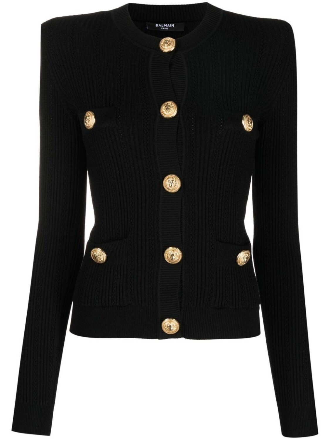 

Balmain трикотажный топ на пуговицах, черный