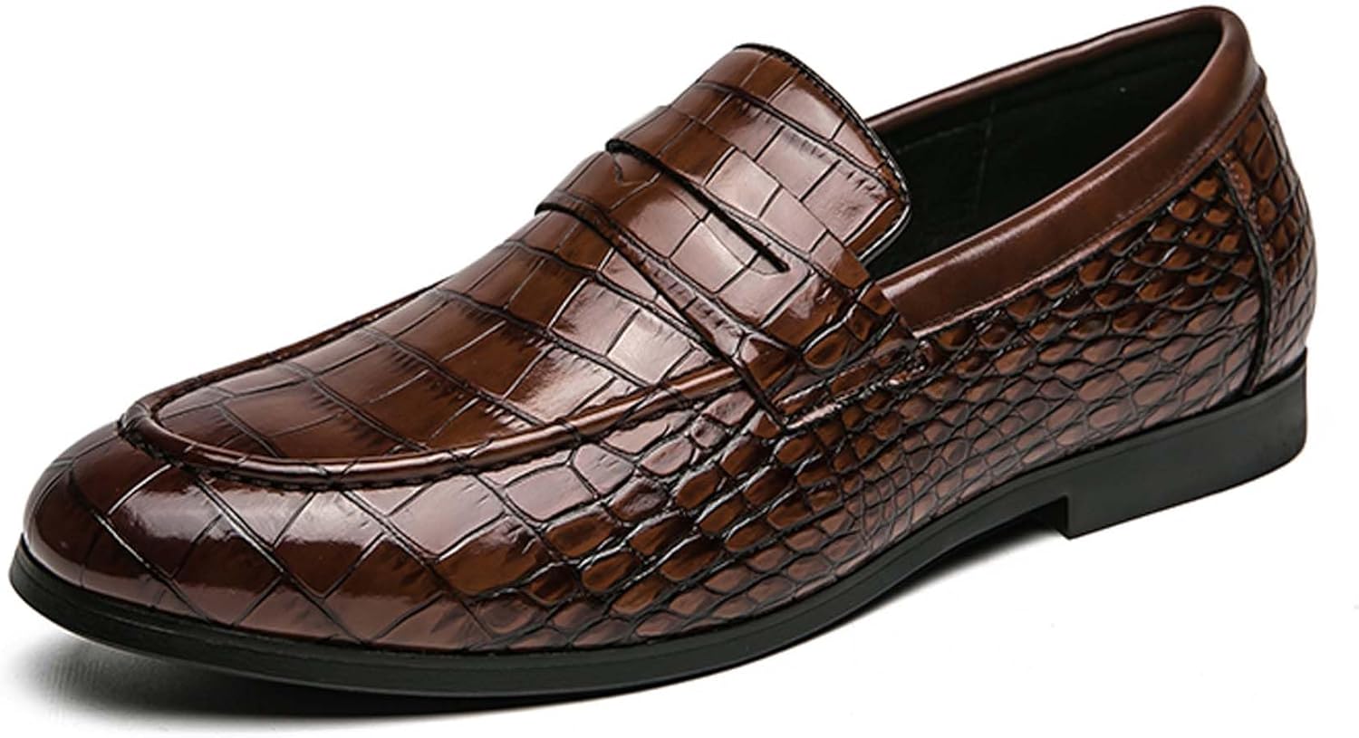 

Мужские лоферы Penny ретро, деловая обувь, легкие и дышащие, для ходьбы, вождения, офиса, свадьбы, банкета, костюма, униформы, повседневные кожаные слипоны Generic, коричневый