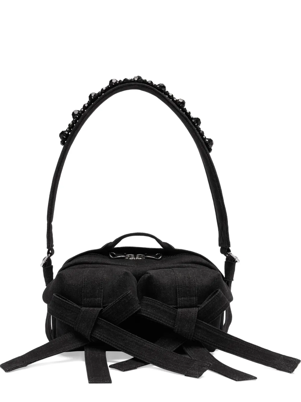 

Сумка с бантами и бусинами Simone Rocha, черный