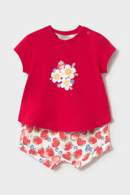 Комплект хлопковый детский Mayoral Newborn, красный — фото 2
