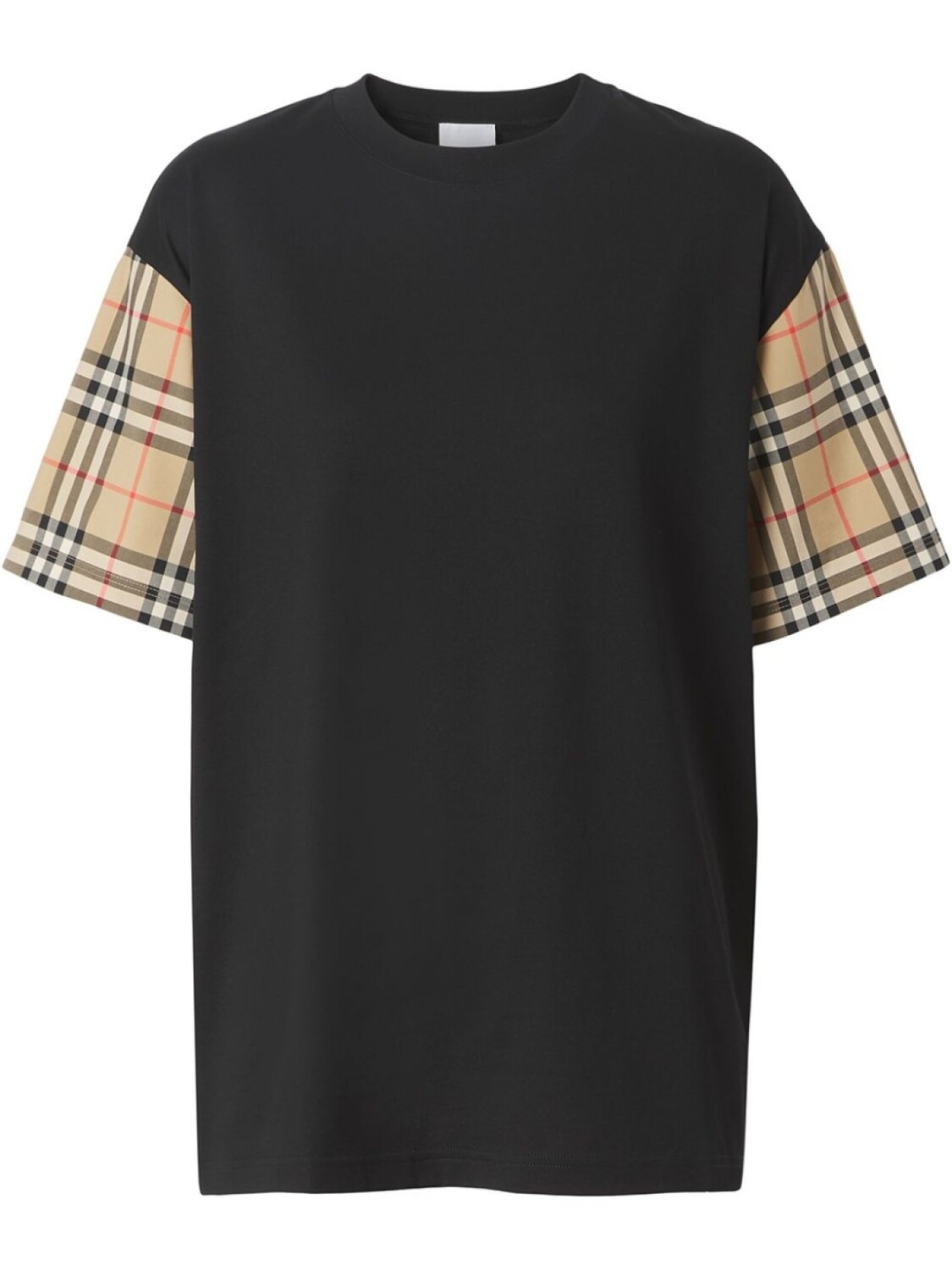 

Burberry футболка с рукавами в клетку Vintage Check, черный