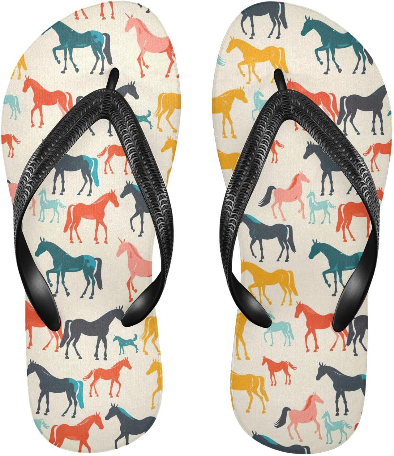 

Лошади, жеребята, красочные пляжные шлепанцы для женщин и мужчин, летние повседневные сандалии для душа 20858624 Kfbe, Horses