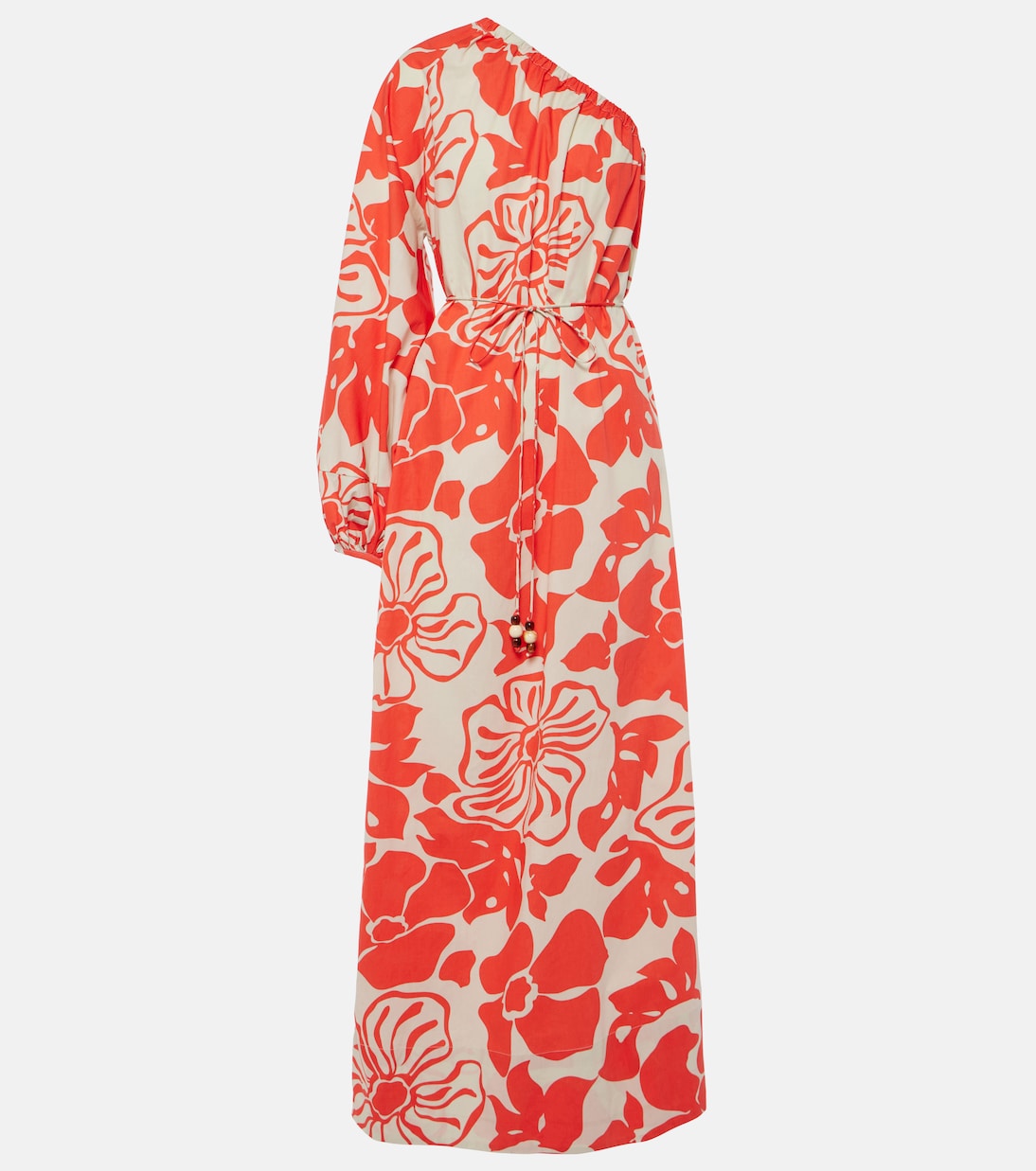 

Платье макси из хлопка с цветочным принтом Amorosa Faithfull, Hibiscus Floral Red