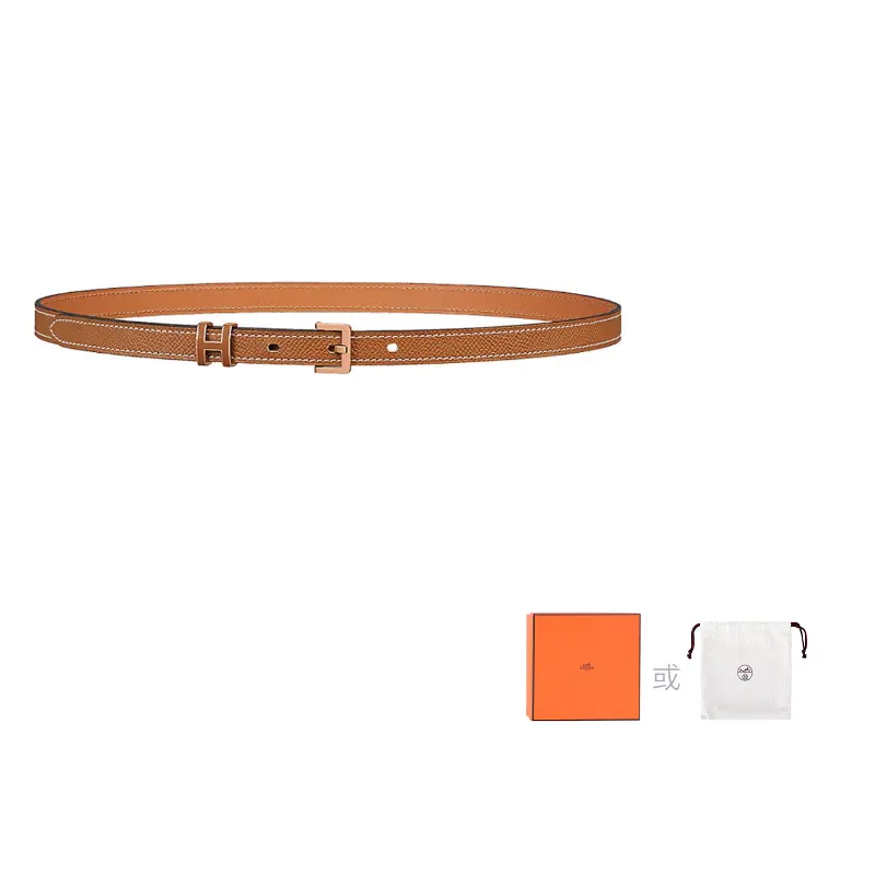 

HERMES Ремень из коровьей кожи, Brown