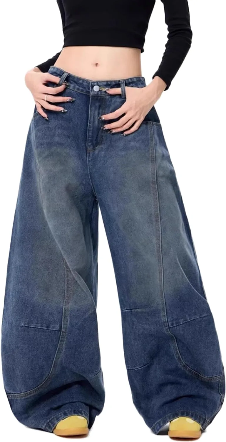 

Женские багги джинсы Vintage Oversized POOPMOOM