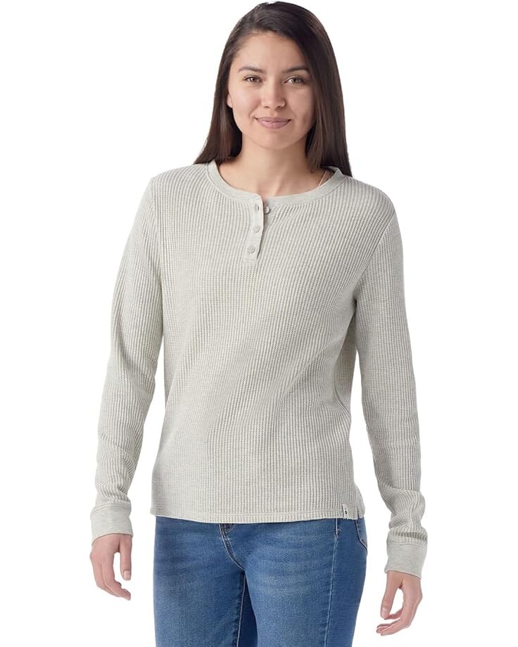 

Свитер Smartwool Waffle Long Sleeve Henley, цвет Ash Heather