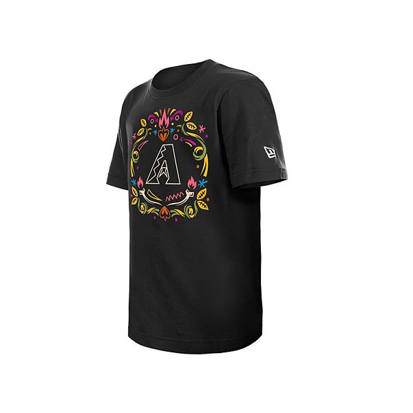 Футболка Youth Arizona Diamondbacks Día de los Muertos черная New Era — фото 3