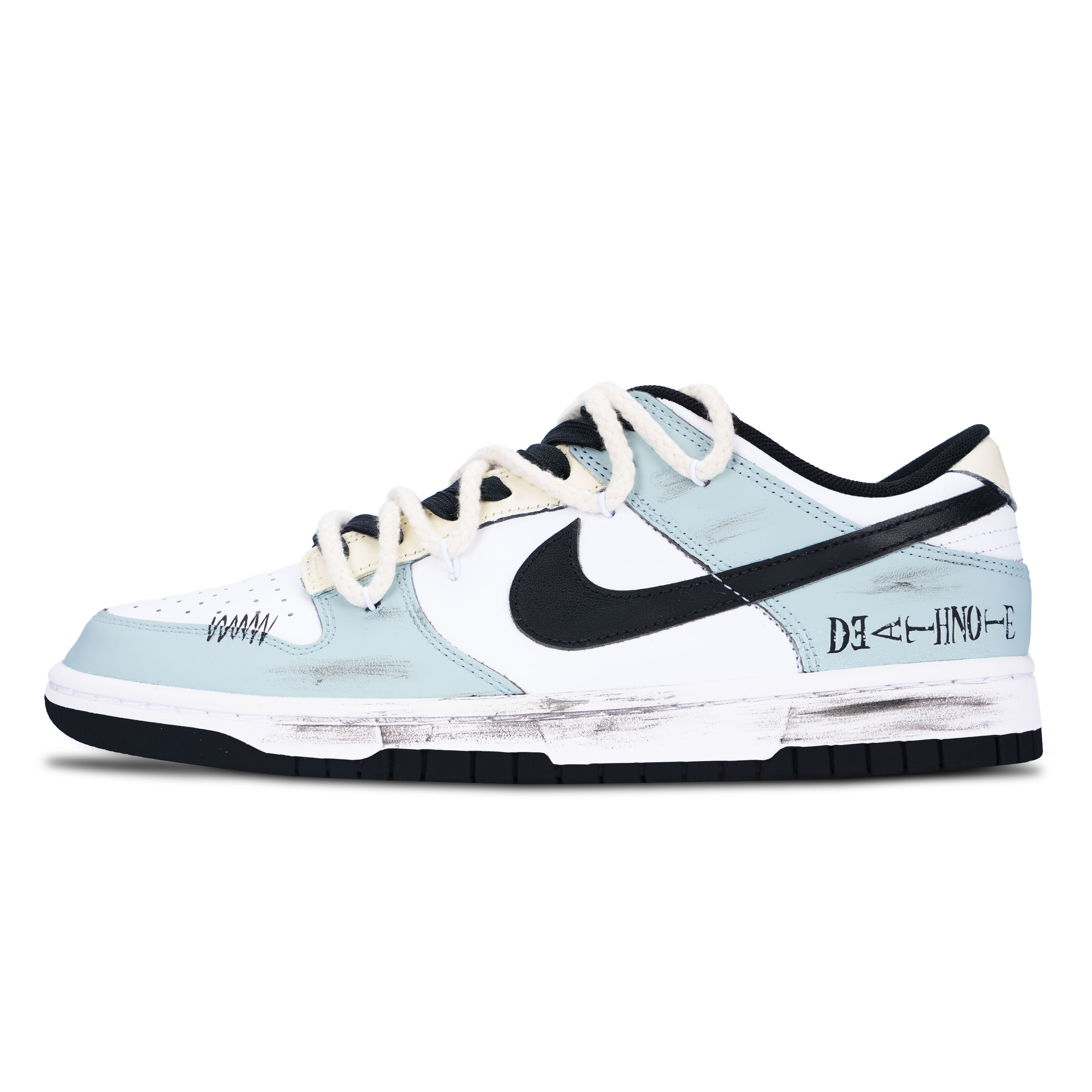 

Nike Кроссовки для скейтбординга Dunk Reverse Tape Of Letters, противоскользящие, износостойкие, низкие, мужские, светло-голубые