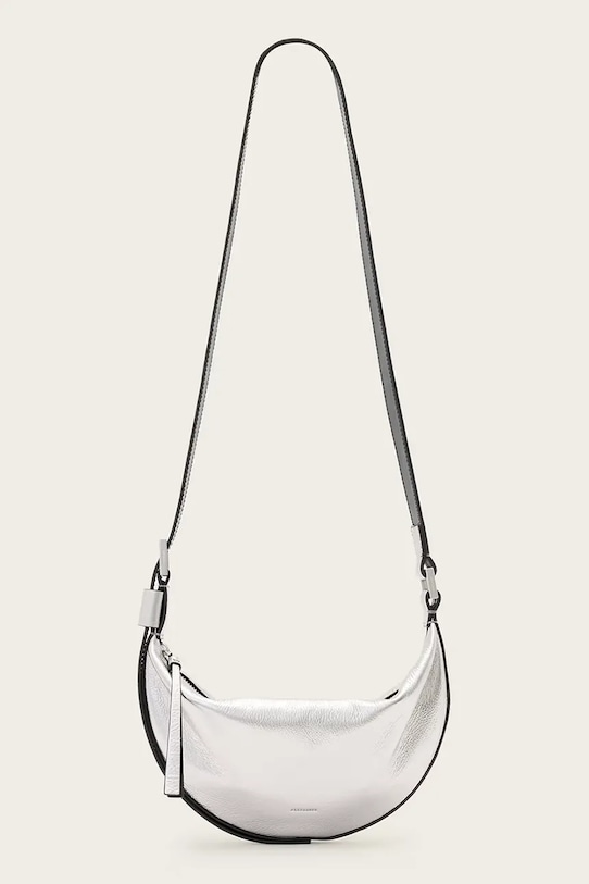 

Кожаная сумка HALF Allsaints, серебряный