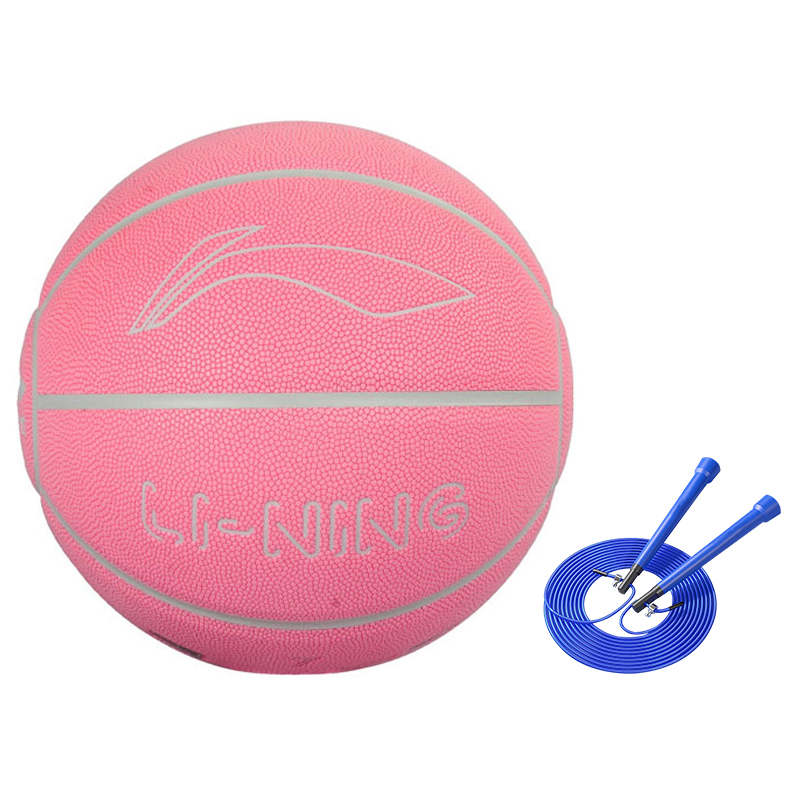 

LINING Баскетбольный мяч badfive pu розовый размер 7 светящийся в темноте unisex