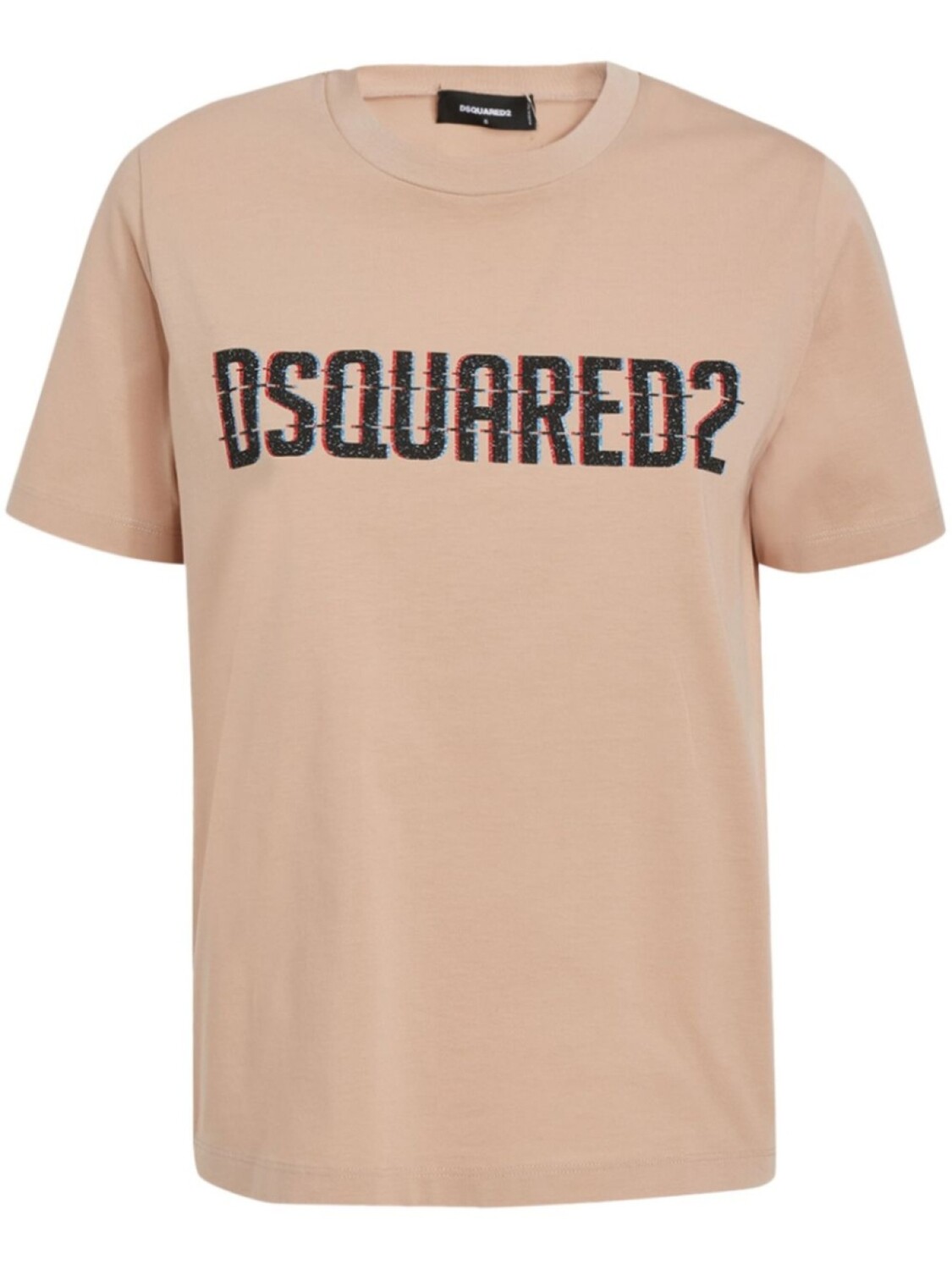 

Футболка из хлопка с логотипом DSQUARED2, нейтральный цвет