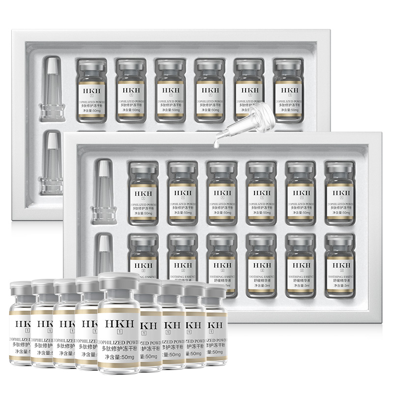 

Пептидная сыворотка с эффектом лифтинга против морщин, успокаивающая и восстанавливающая, лиофилизированная, для осветления шрамов от акне и уменьшения морщин HKH