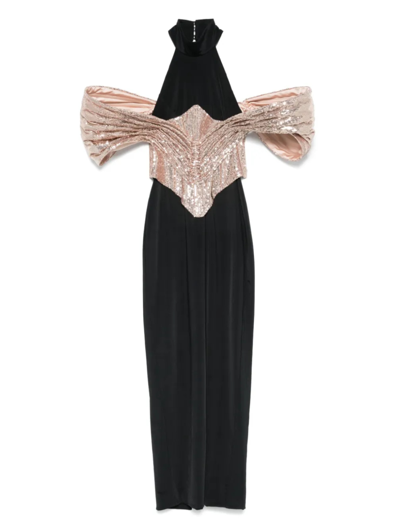 

Платье макси со съемным корсетом MITILIANE COUTURE, черный