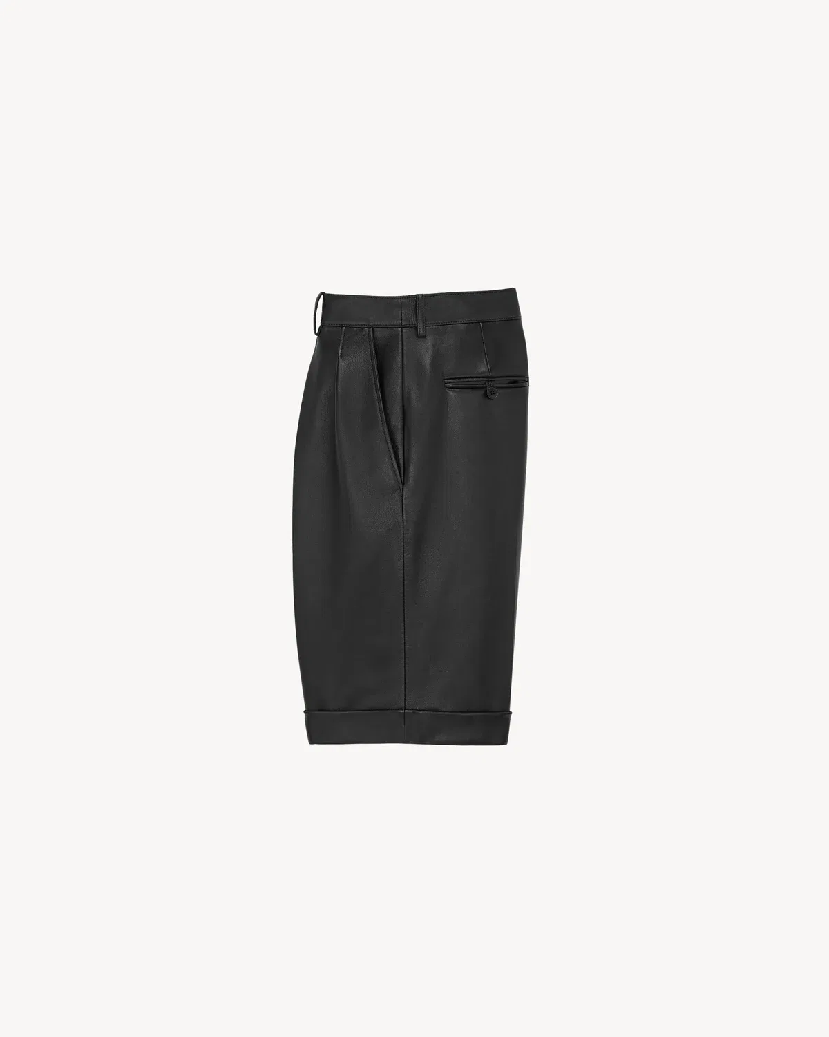 Бермуды из овечьей кожи Saint Laurent, черный — фото 2