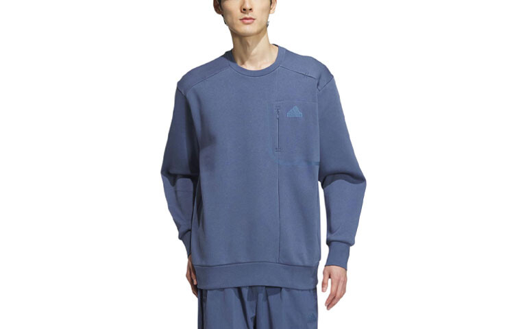 

Спортивная толстовка мужская серая/синяя Adidas, серый/синий