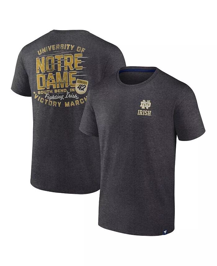 

Футболка мужская Heather Charcoal Notre Dame Fighting Irish Iconic Fanatics