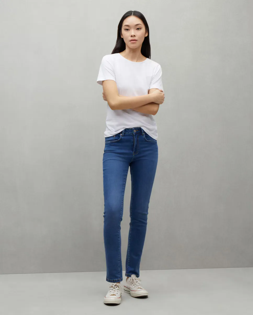 

Базовые узкие женские джинсовые брюки Easy Wear, индиго