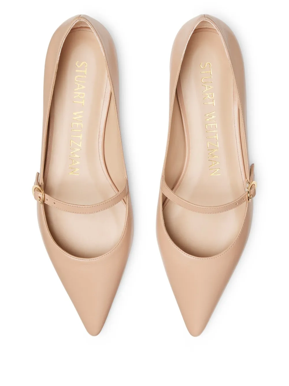 Балетки Emilia с заостренным носком Stuart Weitzman, нейтральный — фото 4