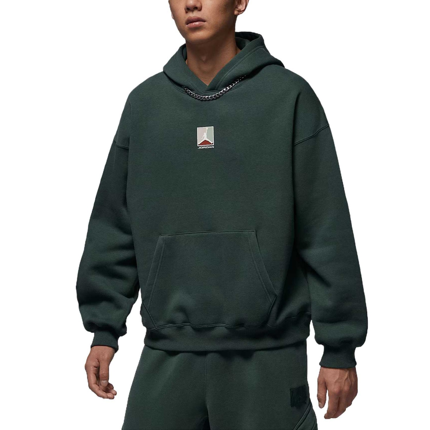 

Бруклин флис FW/AW25 свитшот мужской Jordan, темно-зеленый/белый