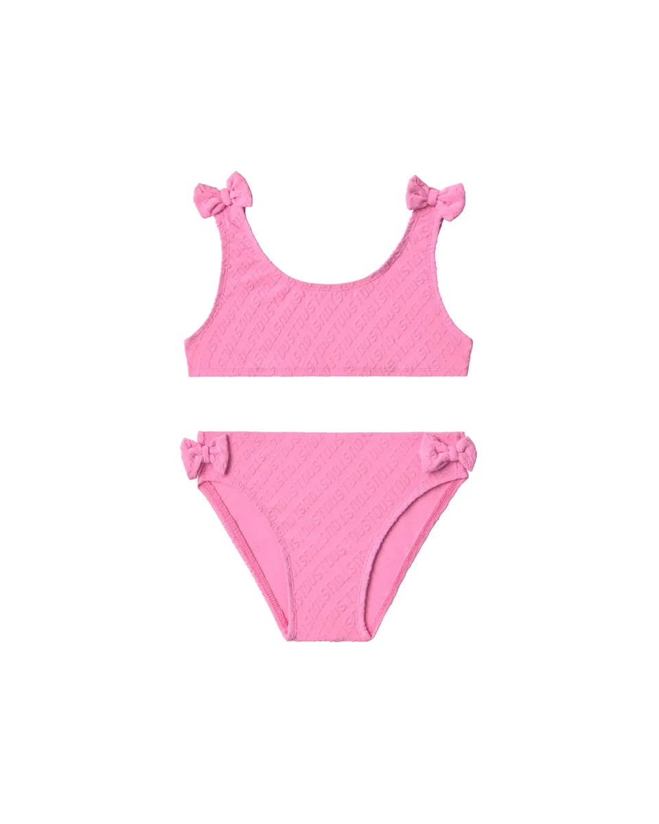 

Бикини топ для девочки с жаккардовым логотипом Tous, цвет Rosa