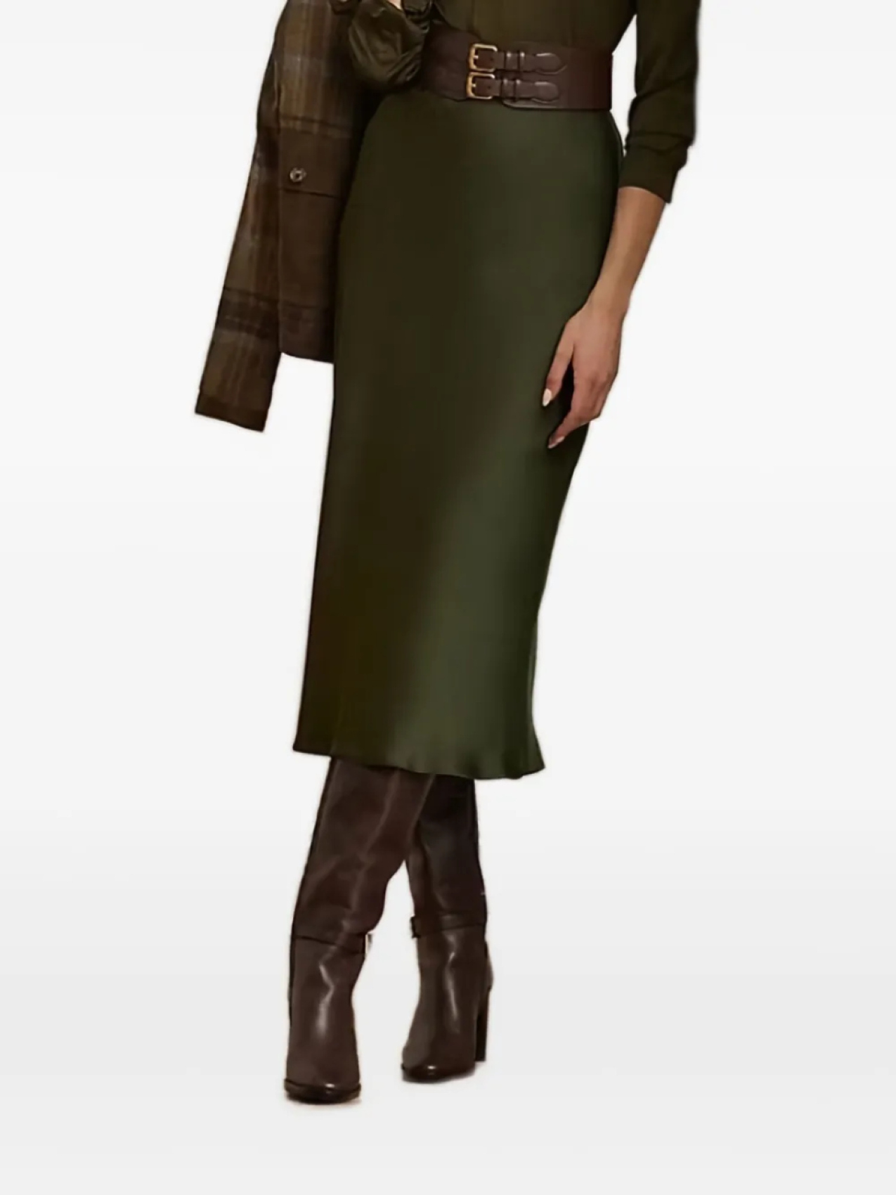 

Юбка с высокой талией Lauren Ralph Lauren, зеленый