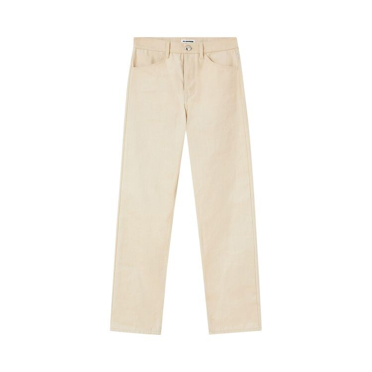 

Джинсы Jil Sander Mid Rise Straight Leg Denim Jeans Alabaster, желто-коричневый