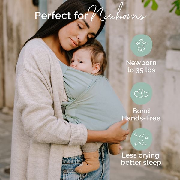 Боди Bliss baby wrap carrier Boba, Green — фото 2