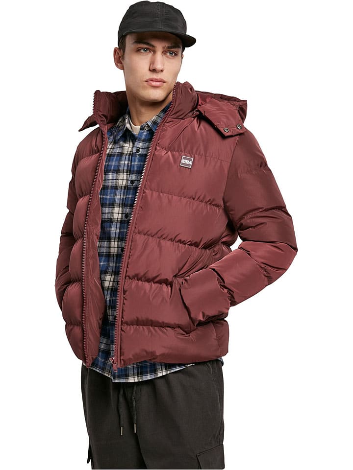 

Urban Classics Стеганая куртка бордового цвета