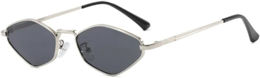 

Солнцезащитные очки с защитой от УФ-излучения UV400 | Компактная металлическая оправа в стиле панк | Линзы конфетных цветов для занятий спортом на открытом воздухе и вождения DSVIGF, Silver Gray