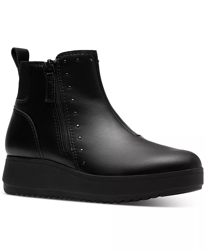 Коллекция женских ботильонов Zylah Willow на танкетке Clarks, черный