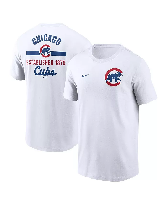 

Мужская белая футболка Chicago Cubs 2-Hit Nike