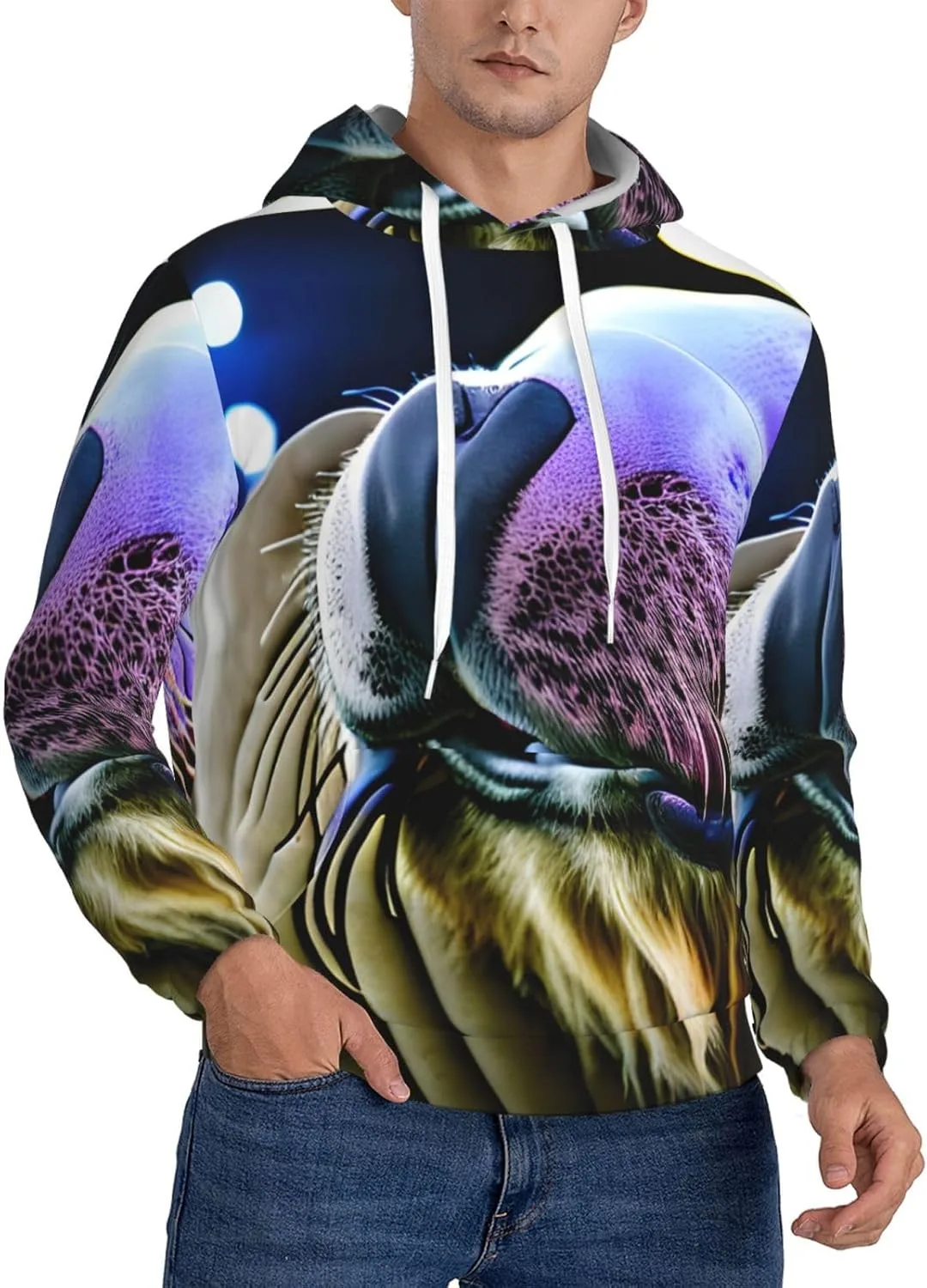 

Мужская флисовая толстовка с капюшоном, черная, с принтом Walrus SamLng