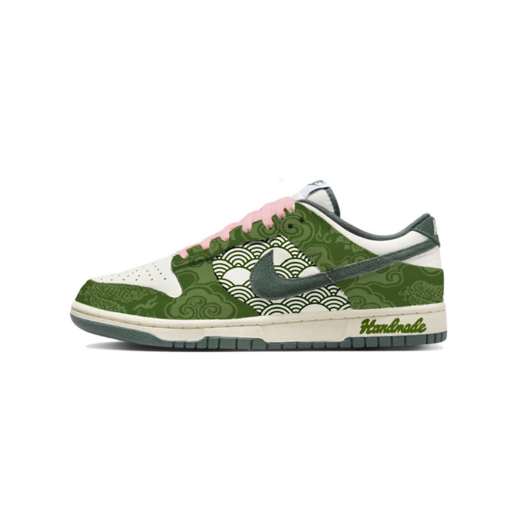 

Кроссовки Nike Dunk Skateboarding Shoes Unisex Low-top Green, белый
