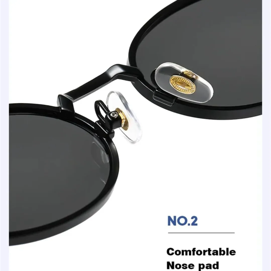 

Металлические овальные солнцезащитные очки для женщин и мужчин, роскошные, винтажные, в стиле стимпанк, с защитой от УФ-излучения UV400 TOIPASTN, Gold Red