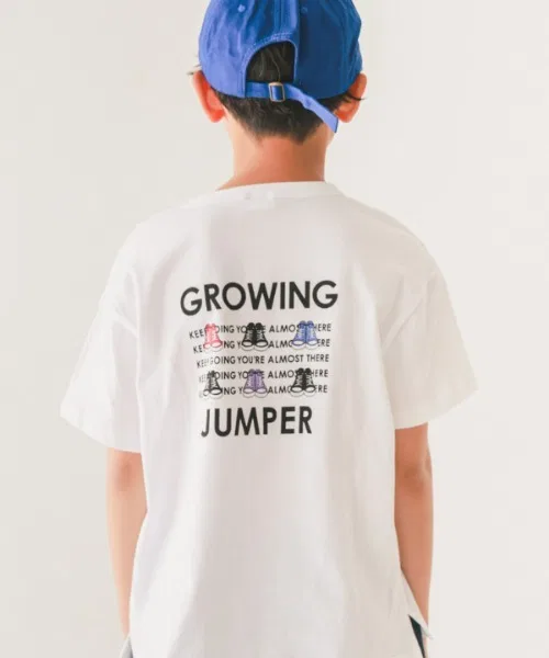 Детская футболка Jeans-b с принтом KEEP GOING белая — фото 3