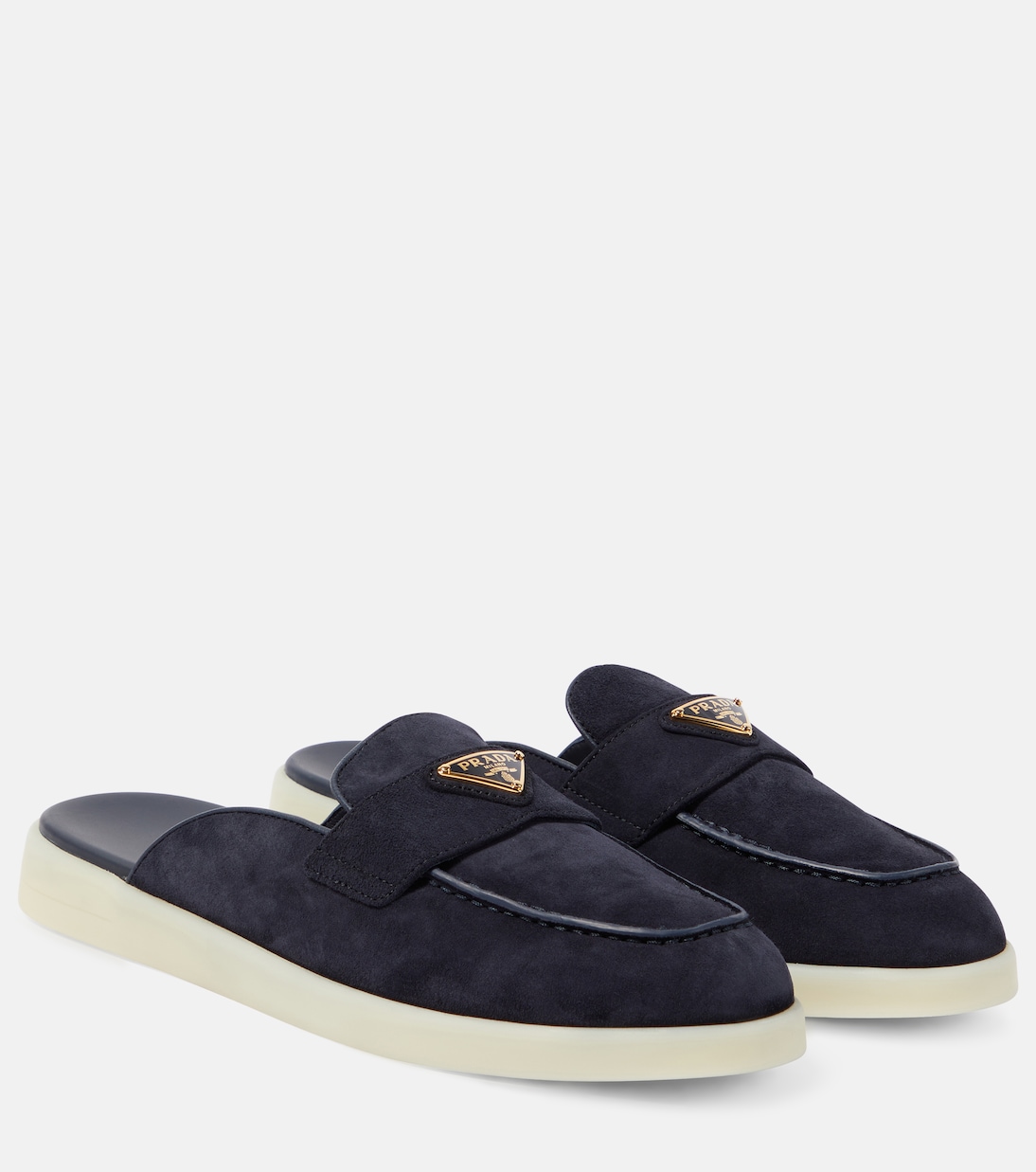 Замшевые тапочки Saint Tropez Prada, Bleu