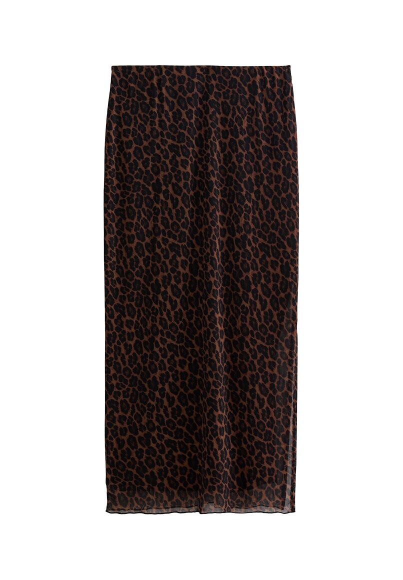 

Юбка макси ANIMAL PRINT SPLIT HEM New Look, коричневый