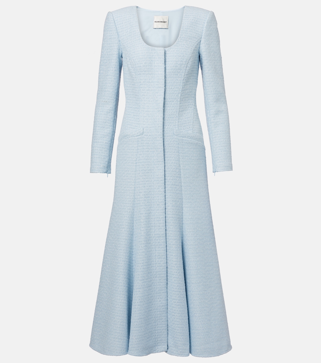 

Платье миди из жаккарда Roland Mouret, синий