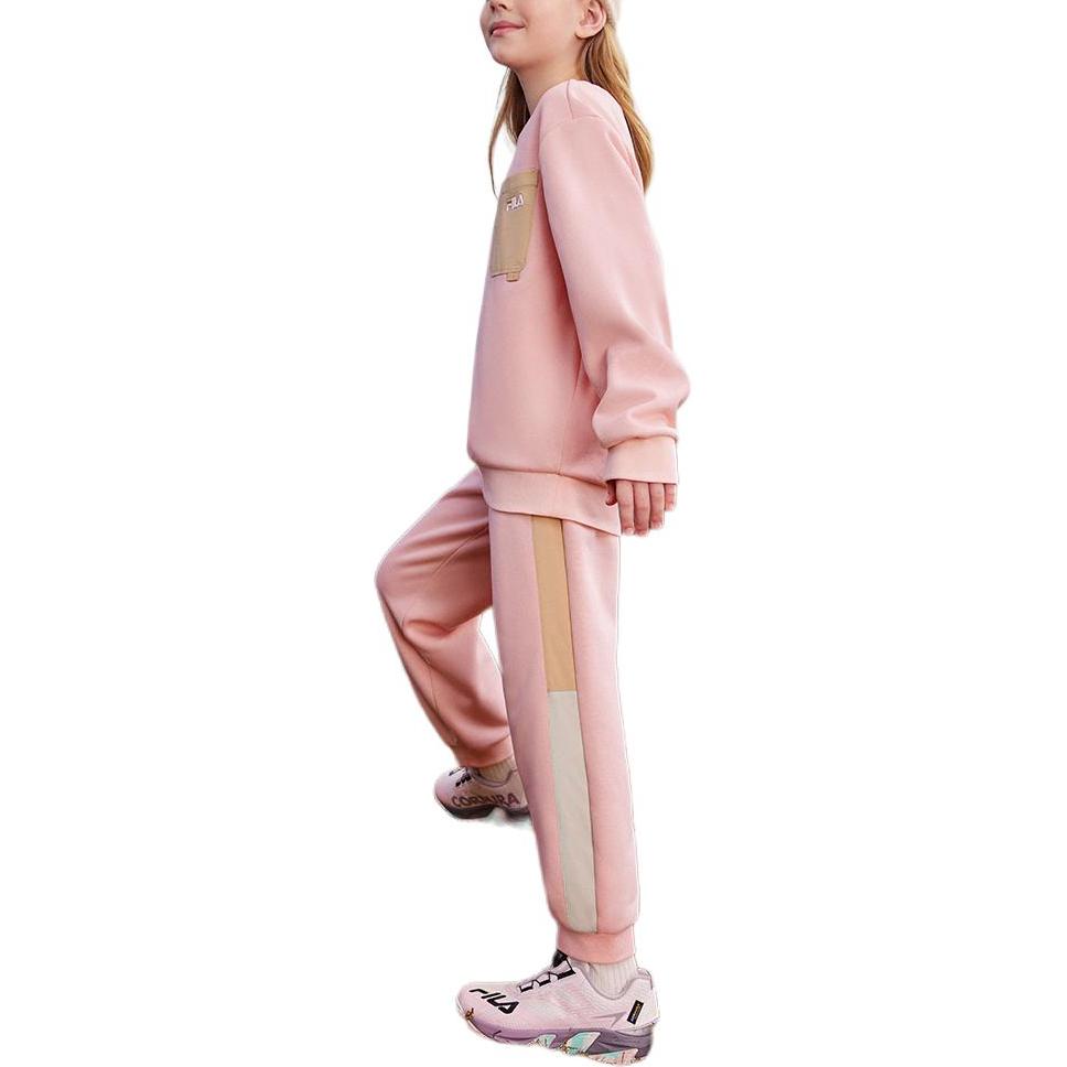 Вязаные спортивные штаны для подростков, осенние, для пудры Fila Kids, autumn rose розовый — фото 4